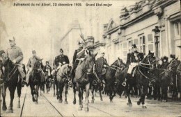 Delcampe - CPA Avenement Du Roi Albert 23 Decembre 1909 Grand Etat Major Militaria - Königshäuser
