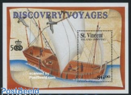 Delcampe - Saint Vincent 1991 Stamp Out Of Set, Mint NH, History - Transport - Explorers - Ships And Boats - Explorateurs