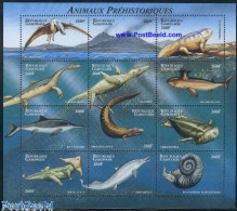 Delcampe - Gabon 2000 Preh. Animals 12v , Peteinosaurus, Mint NH, Nature - Prehistoric Animals - Nuovi