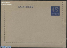 Delcampe - Sweden 1962 Letter Card 45o Blue, Unused Postal Stationary - Lettres & Documents