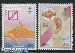 Delcampe - Saudi Arabia 1995 Care For Deaf People 2v, Mint NH, Health - Disabled Persons - Handicaps
