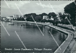 Delcampe - U609 Cartolina Brindisi Citta' Scorcio Panoramico E Villaggio Pescatori - Brindisi