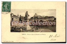 Delcampe - CPA Dreux Statue De Jean De Rotrou Et Le Theatre - Dreux