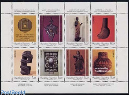 Delcampe - Argentina 1987 ICOM 86 8v M/s, Mint NH, Stamps On Stamps - Art - Ceramics - Museums - Sculpture - Neufs
