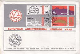 Delcampe - SA21d Malta 1975 Architectural Heritage Year FDC - Malta