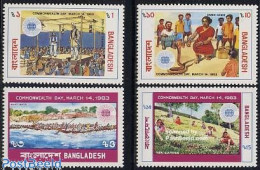 Delcampe - Bangladesh 1983 Commonwealth Day 4v, Mint NH, Nature - Performance Art - Sport - Transport - Various - Reptiles - Snak.. - Theatre