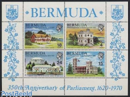 Delcampe - Bermuda 1970 Parliament S/s, Mint NH, Art - Architecture - Bermudas