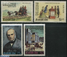 Delcampe - Barbuda 1979 Sir Rowland Hill 4v, Mint NH, Nature - Transport - Various - Horses - Mail Boxes - Post - Sir Rowland Hil.. - Poste
