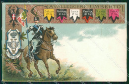 Delcampe - Militari Reggimentale XXIII Reggimento Cavalleggeri Umberto I Cartolina MT8173 - Regimente