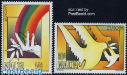Delcampe - Malta 1995 Europa, Peace And Freedom 2v, Mint NH, History - Europa (cept) - Malta