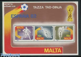 Delcampe - Malta 1982 Football Games Spain S/s, Mint NH, Sport - Football - Malta