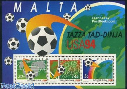 Delcampe - Malta 1994 Football Games USA S/s, Mint NH, Sport - Football - Malta