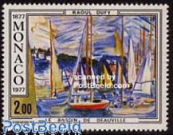 Delcampe - Monaco 1977 R. Dufy Painting 1v, Mint NH, Transport - Ships And Boats - Art - Modern Art (1850-present) - Neufs