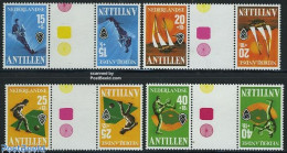Delcampe - Netherlands Antilles 1978 Sports 4v Gutter Pairs, Mint NH, Sport - Baseball - Football - Sailing - Sport (other And Mi.. - Baseball