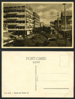 Delcampe - Egypt Old Postcard Port Said, Boulevard Fouad 1er, Cafe - Sonstige & Ohne Zuordnung