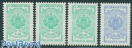 Delcampe - Uzbekistan 2005 Coat Of Arms 4v (with Year 2005), Mint NH, History - Coat Of Arms - Usbekistan