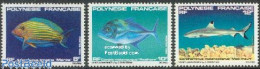 Delcampe - French Polynesia 1983 Fish 3v, Mint NH, Nature - Fish - Sharks - Ongebruikt