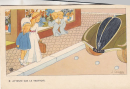 Delcampe - ANGES  ATTENTE SUR LE TROTTOIR - Engel