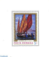 Delcampe - Romania 1971 Darascu Painting S/s, Mint NH, Transport - Ships And Boats - Art - Paintings - Unused Stamps
