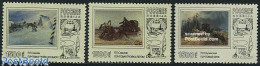 Delcampe - Russia 1996 Troika On Paintings 3v, Mint NH, Post - Art - Paintings - Poste