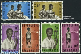 Delcampe - Rwanda 1964 Disabled Children 6v, Mint NH, Health - Various - Disabled Persons - Textiles - Handicaps