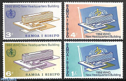 Delcampe - Samoa 1966 New WHO Building 4v, Mint NH, Health - History - Health - United Nations - Samoa