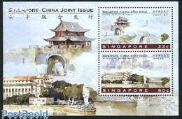 Delcampe - Singapore 1996 City Views S/s, Joint Issue P.R. China, Mint NH, Various - Joint Issues - Art - Bridges And Tunnels - Emissions Communes