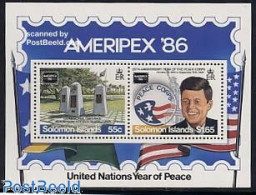 Delcampe - Solomon Islands 1986 Ameripex S/s, Mint NH, History - American Presidents - Salomon (Iles 1978-...)