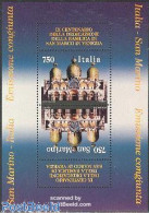 Delcampe - San Marino 1994 Marcus Church S/s, Joint Issue Italy, Mint NH, Religion - Various - Churches, Temples, Mosques, Synago.. - Neufs