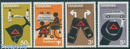Delcampe - Tanzania 1978 Traffic Safety 4v, Mint NH, Health - Transport - Disabled Persons - Health - Automobiles - Traffic Safety - Handicaps