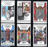 Delcampe - Czechoslovkia 1968 Olympic Games Mexico 6v, Mint NH, Sport - Football - Olympic Games - Volleyball - Other & Unclassified