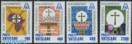 Delcampe - Vatican 1985 Eucharistic Congress 4v, Mint NH, Religion - Religion - Neufs