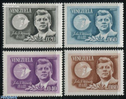 Delcampe - Venezuela 1965 J.F. Kennedy 4v, Mint NH, History - American Presidents - Venezuela