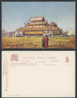 Delcampe - Burma Old Tuck's Oilette Postcard The Golden Kyoung Mandalay Temple Pagoda Monks - Myanmar (Birma)