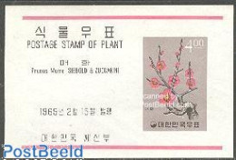 Delcampe - Korea, South 1965 Flora S/s, Mint NH, Nature - Flowers & Plants - Corée Du Sud