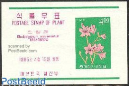 Delcampe - Korea, South 1965 Flora S/s, Mint NH, Nature - Flowers & Plants - Corée Du Sud