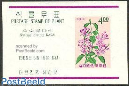 Delcampe - Korea, South 1965 Flora S/s, Mint NH, Nature - Flowers & Plants - Corée Du Sud