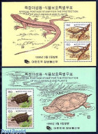 Delcampe - Korea, South 1996 Reptiles 2 S/s, Mint NH, Nature - Animals (others & Mixed) - Reptiles - Snakes - Turtles - Corée Du Sud
