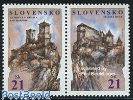 Delcampe - Slovakia 2007 Joint Issue San Marino 2v [:], Mint NH, Various - Joint Issues - Art - Castles & Fortifications - Neufs