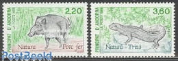 Delcampe - Andorra, French Post 1989 Animals 2v, Mint NH, Nature - Animals (others & Mixed) - Reptiles - Unused Stamps