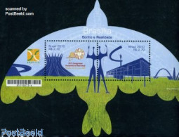 Delcampe - Brazil 2010 Eucharistic Congress S/s, Mint NH, Religion - Religion - Art - Modern Architecture - Neufs