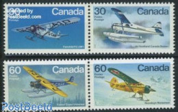 Delcampe - Canada 1982 Aeroplanes 2x2v [:], Mint NH, Transport - Aircraft & Aviation - Unused Stamps