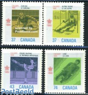 Delcampe - Canada 1988 Olympic Winter Games 4v (2v+[:]), Mint NH, Sport - Olympic Winter Games - Skating - Skiing - Unused Stamps