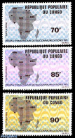 Delcampe - Congo Republic 1971 Telecommunication Net 3v, Mint NH, Science - Telecommunication - Télécom