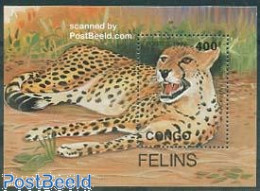 Delcampe - Congo Republic 1992 Big Cats S/s, Mint NH, Nature - Animals (others & Mixed) - Cat Family - Autres & Non Classés