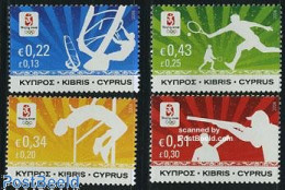 Delcampe - Cyprus 2008 Beijing Olympics 4v, Mint NH, Sport - Athletics - Olympic Games - Sailing - Shooting Sports - Tennis - Neufs