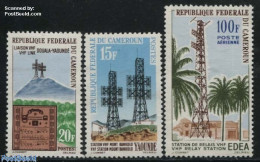 Delcampe - Cameroon 1963 Radio Station 3v, Mint NH, Performance Art - Radio And Television - Télécom