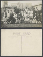 Delcampe - Egypt Old Real Photo Postcard Group Of Western And Egyptian Men Boys Children RP - Sonstige & Ohne Zuordnung
