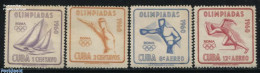 Delcampe - Cuba 1960 Olympic Games 4v, Mint NH, Sport - Boxing - Olympic Games - Sailing - Shooting Sports - Ungebraucht