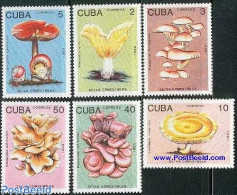 Delcampe - Cuba 1989 Mushrooms 6v, Mint NH, Nature - Mushrooms - Neufs